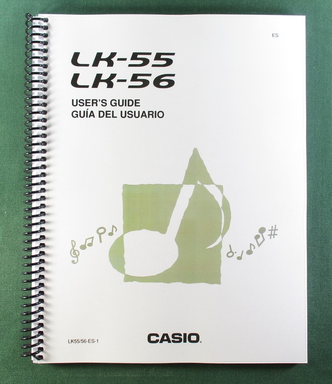 Casio LK-55 Instruction Manual: 83 Pages Coil Bound & Protective Covers!