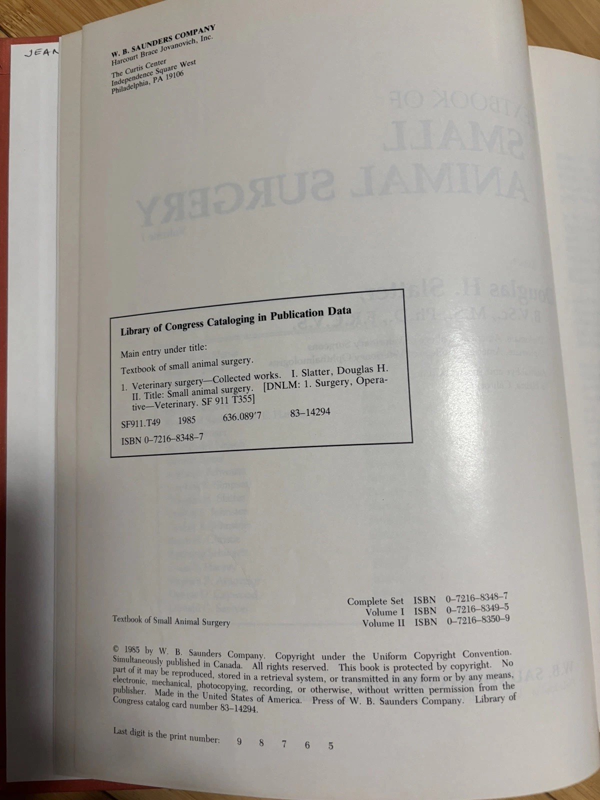 Textbook Of Small Animal Surgery Vol 1 &2