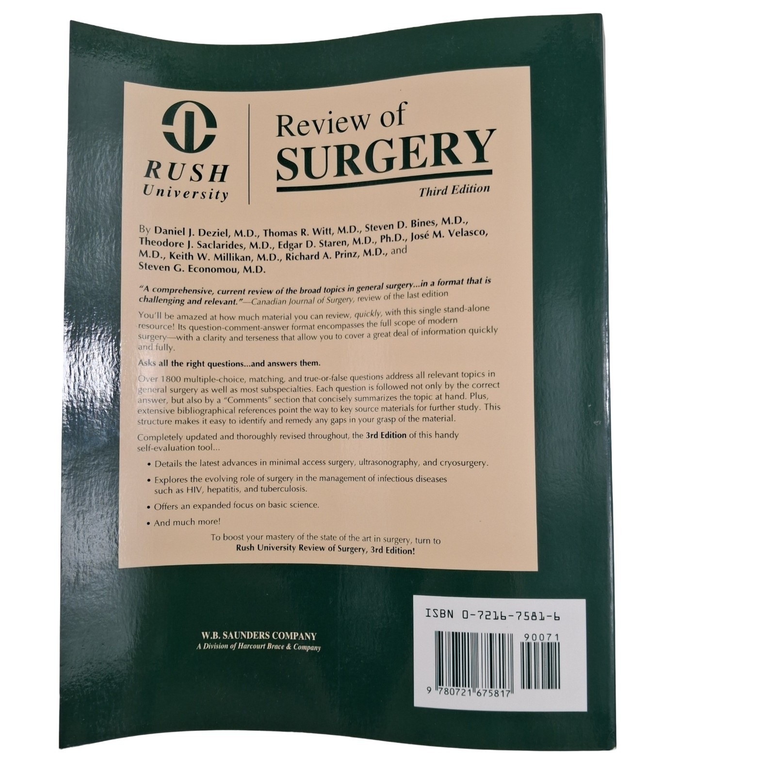 Rush University Review of Surgery by Daniel J. Deziel, Thomas R. Witt, Edgar D.