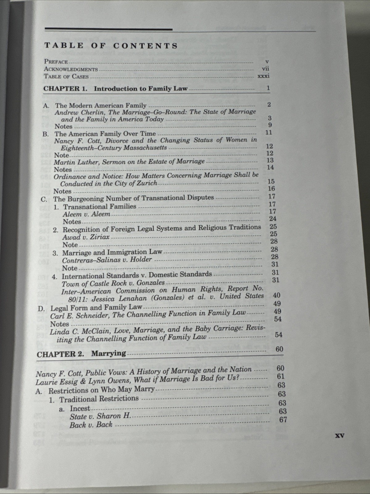 Law Book Family Law Cases And Materials Foundation Press Sixth Edition Areen
