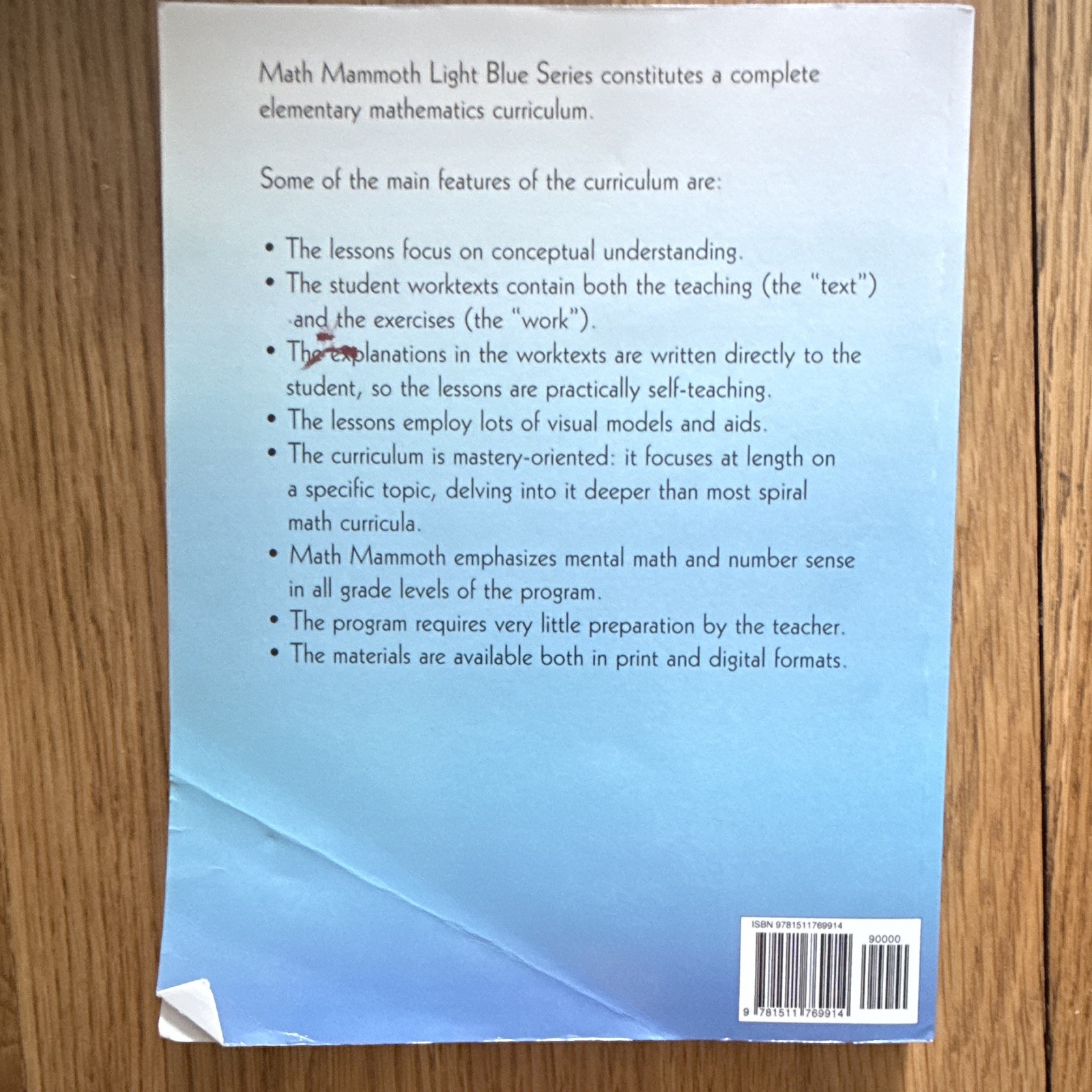 Math Mammoth Grade 7-B Worktext Light Blue Series PB 2014 Maria Miller