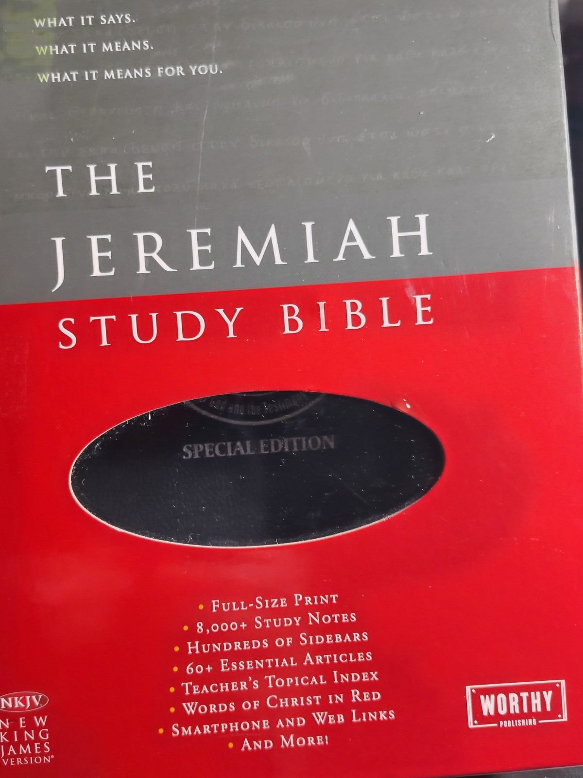 The Jeremiah Study Bible – NKJV – Leather Luxe – Black – Cedarville University