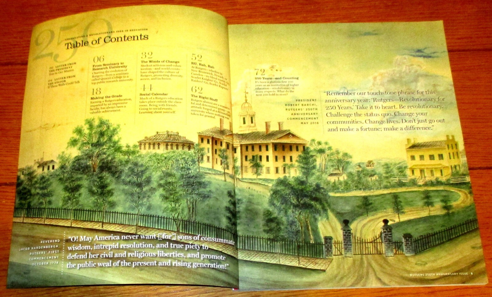 2015 Rutgers A 250th. Anniversary Portrait Book H/C + 2015 Rutgers Magazine