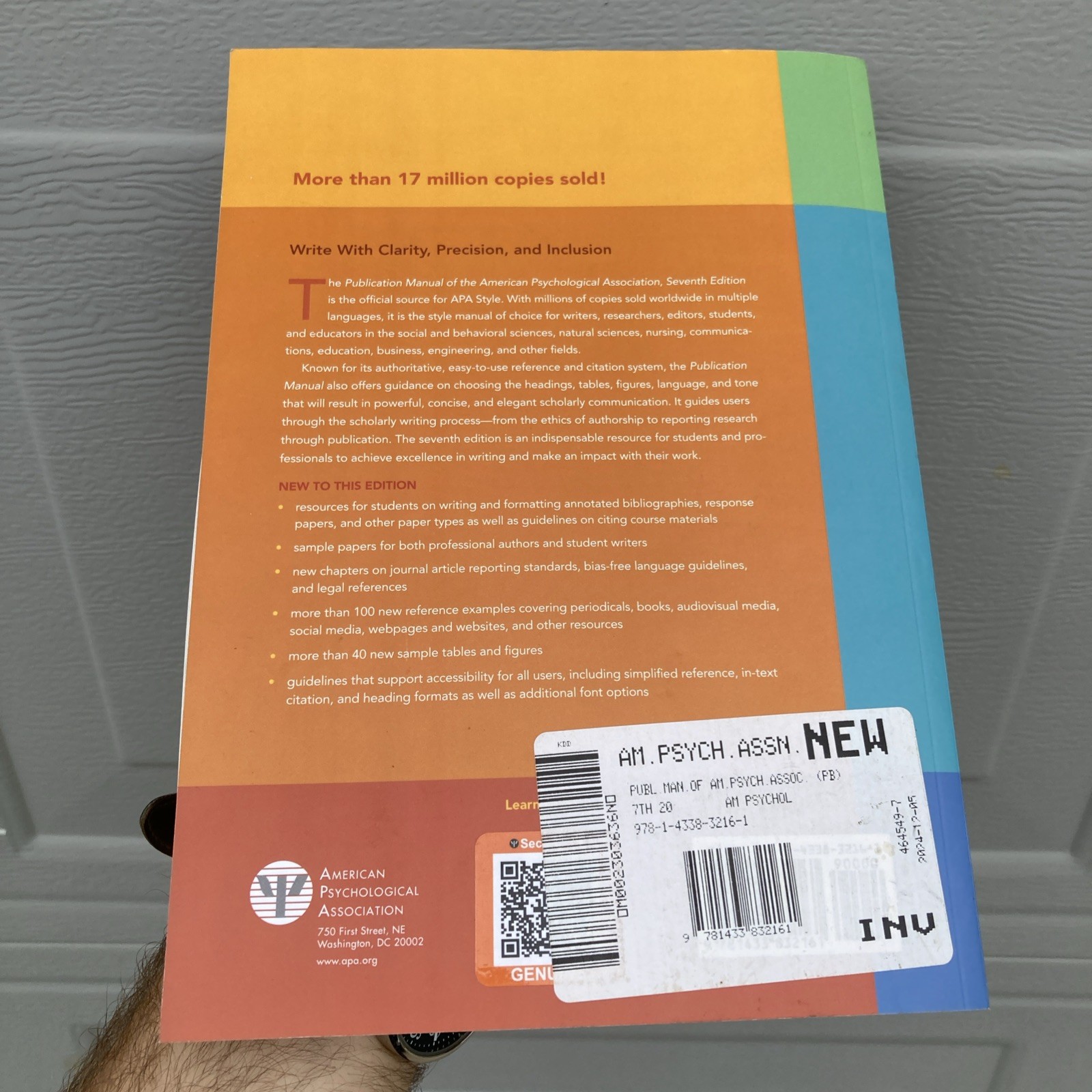 New Publication Manual Of The American Psychological Association (7th Edition)