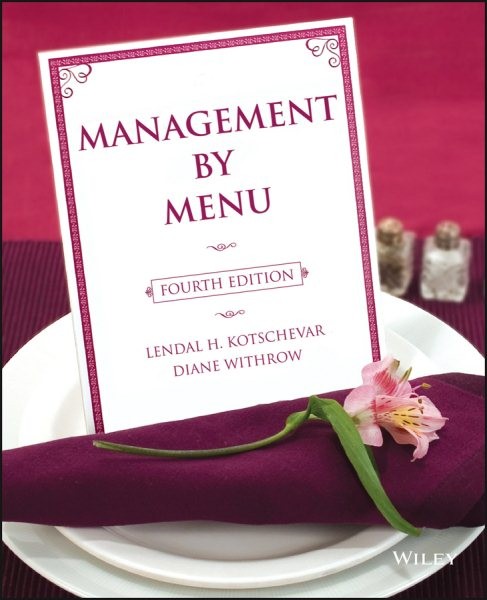 Management by Menu, Paperback by Kotschevar, Lendal H.; Withrow, Diane, Brand…