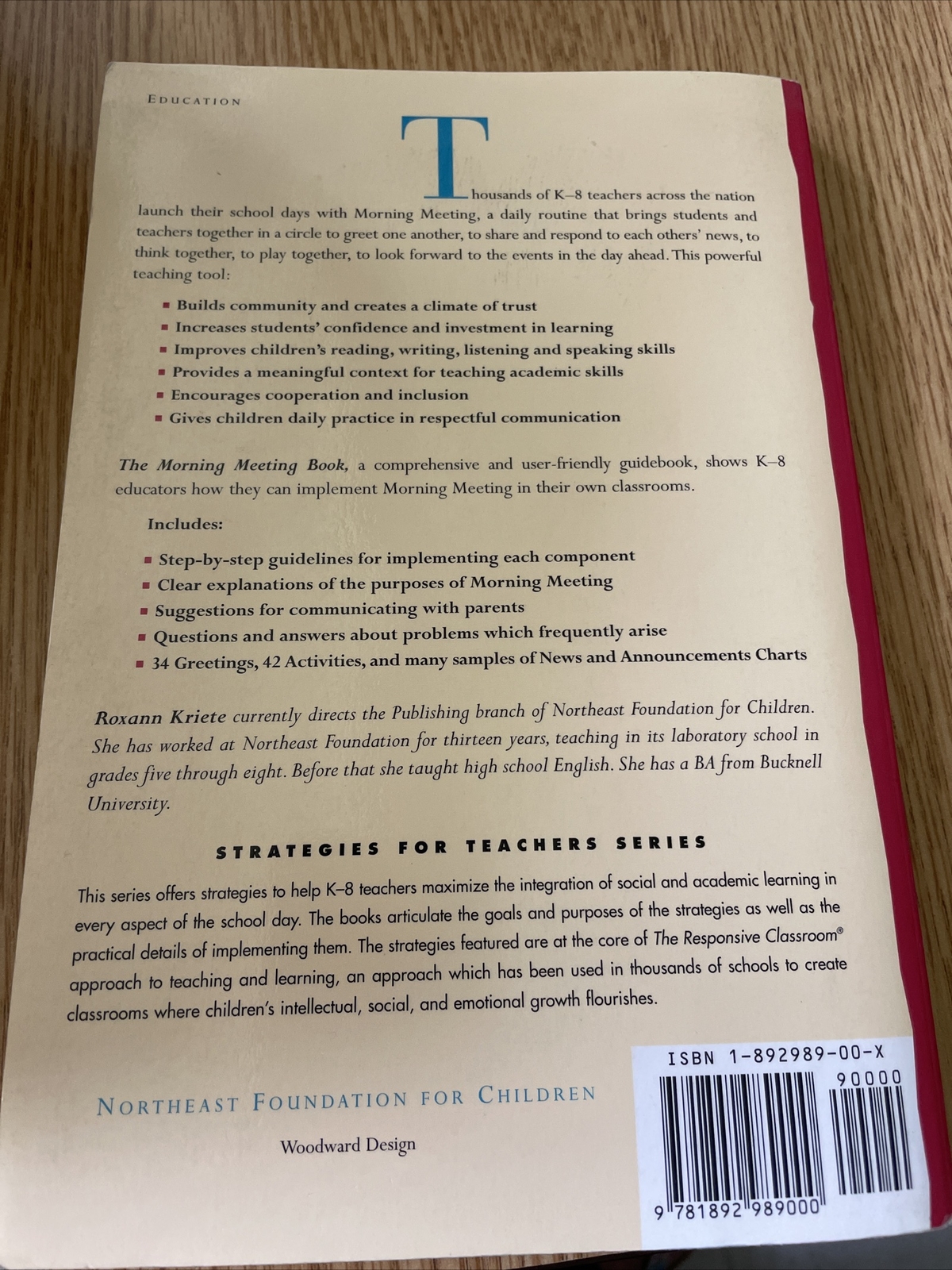 Strategies for Teachers Ser.: The Morning Meeting Book by Roxann Kriete…