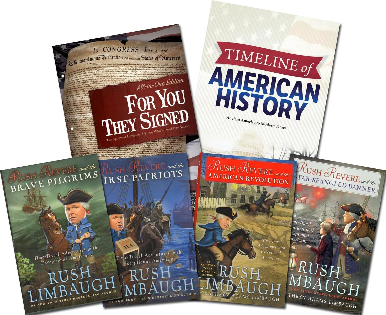 New American History Gr 5-9 ANNIVERSARY LOT Master Books and Rush Revere 1-4