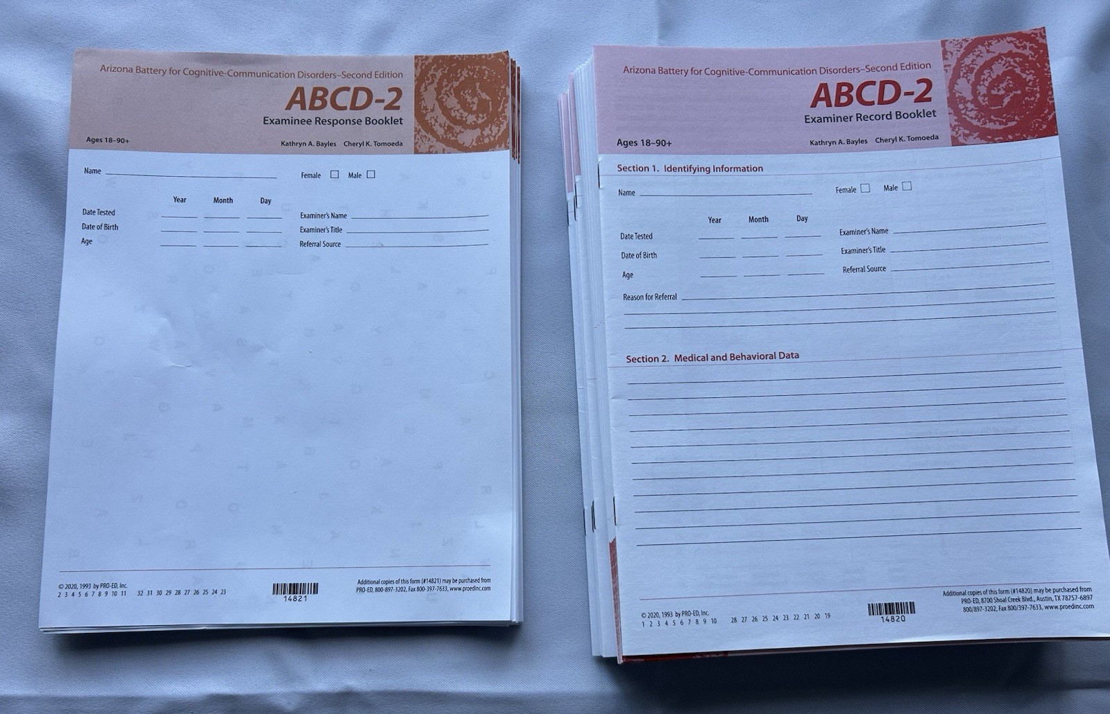 ABCD-2 Response And Examiner Record Booklets