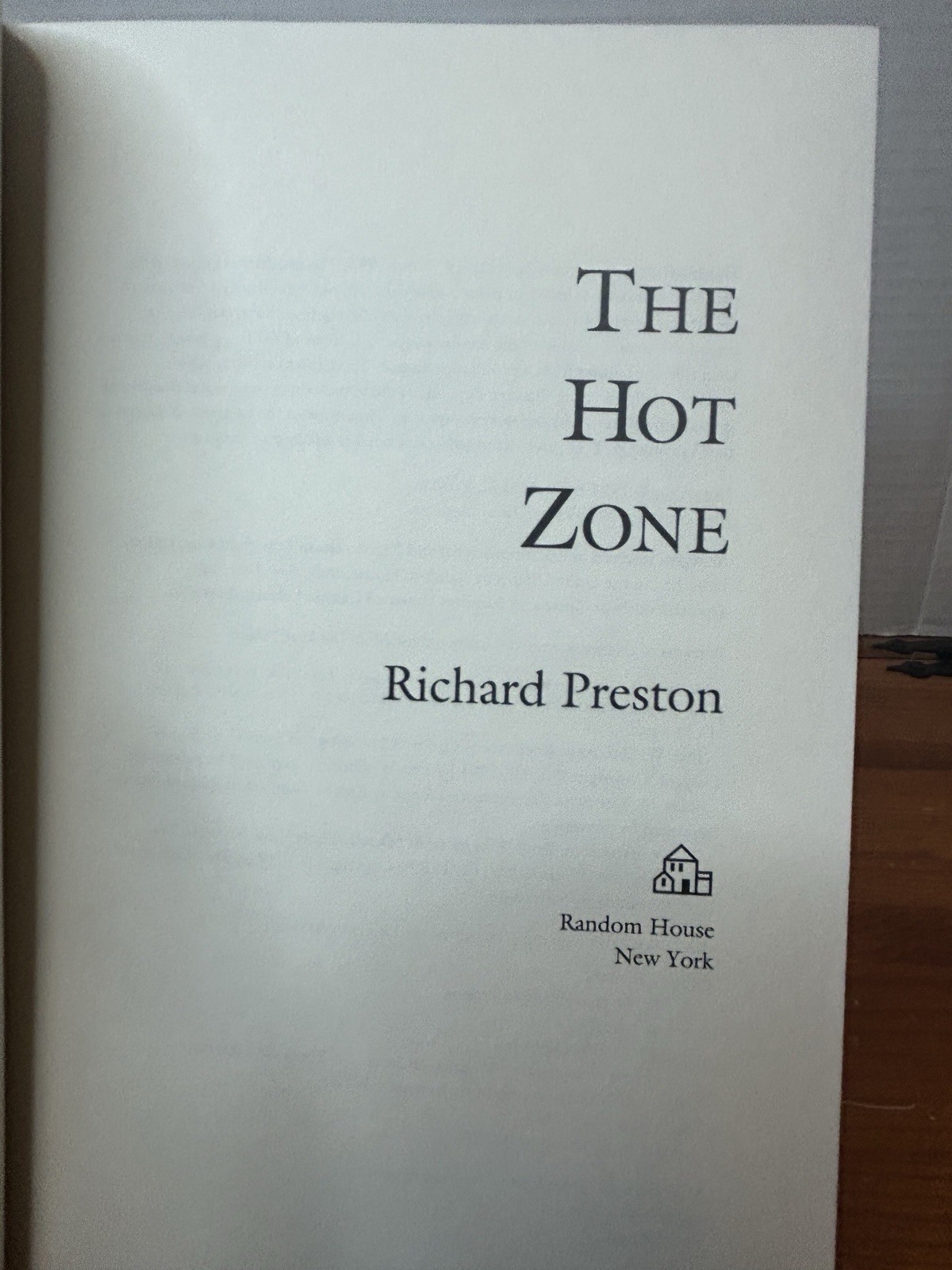 The Hot Zone By Richard Preston (Hardcover, 1994) First Edition Second Printing