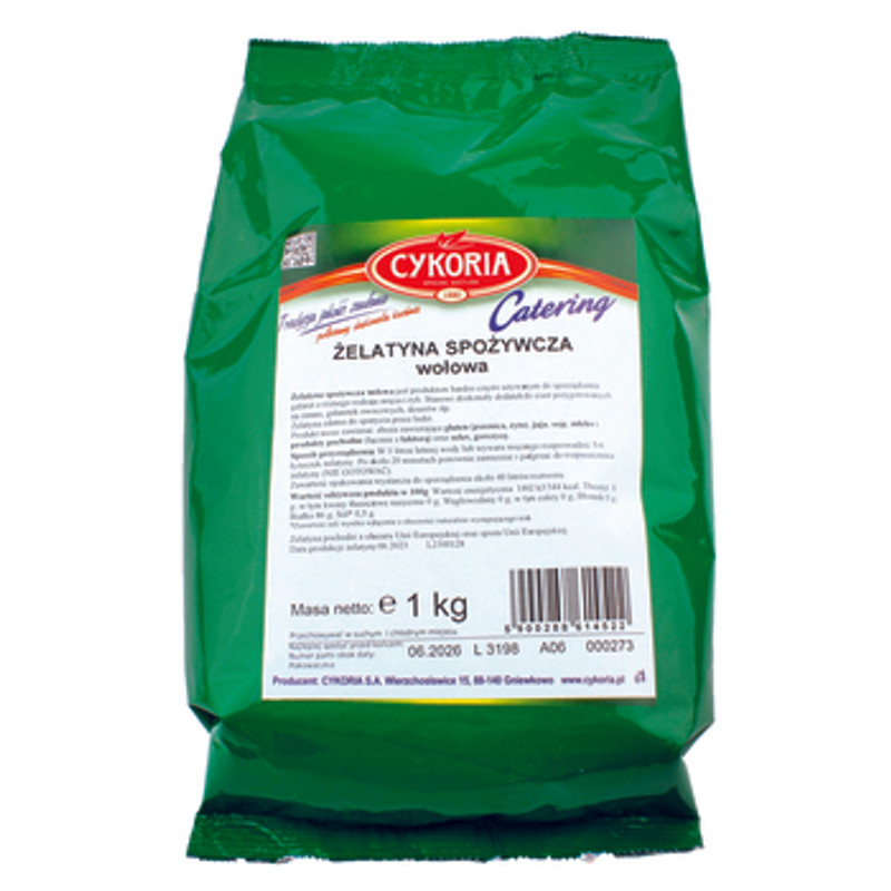 5900288614522 Żelatyna spożywcza Wołowa CYKORIA 1kg Cykoria SA