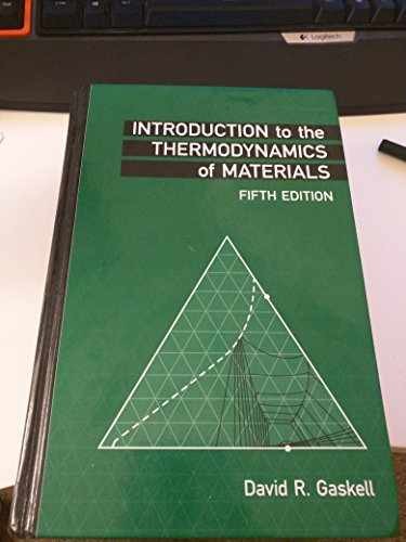 Introduction to the Thermodynamics – Hardcover, by Gaskell David R. – Very Good