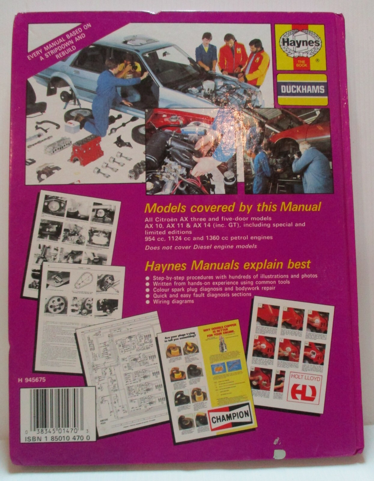 Haynes Citroen AX Petrol / 1987-1989 / Owners Workshop Manual – 463