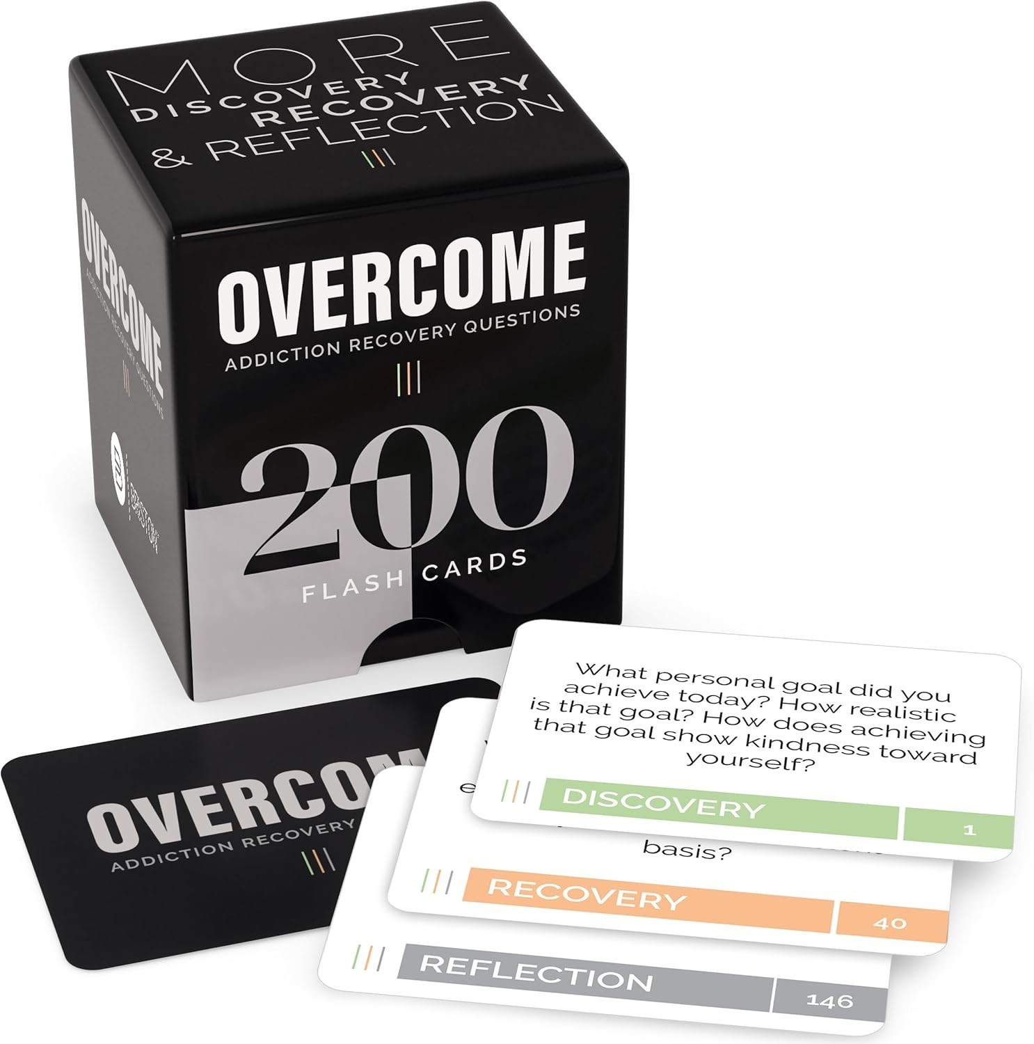 Durable Addiction Recovery Flash Cards – 200 Prompts for Group Therapy Sessions