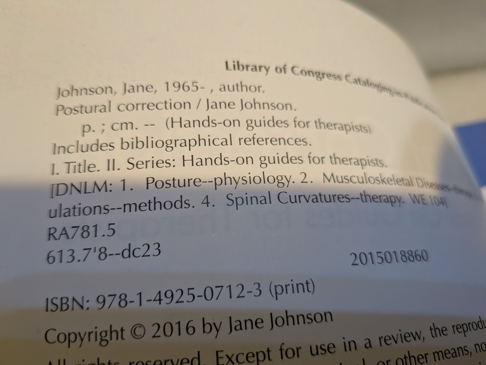 Postural Correction: Hands-On Guides … by Jane C. Johnson Paperback