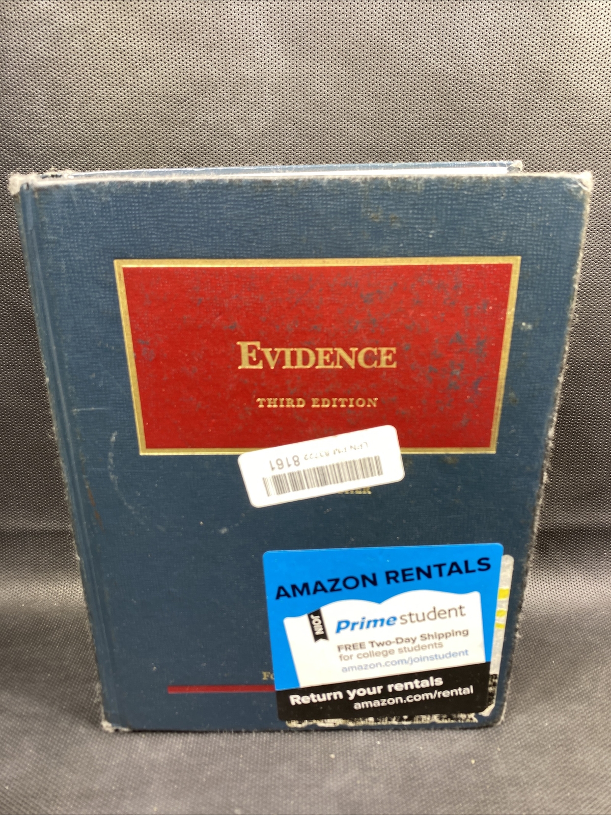 Evidence by George Fisher Third Edition University Casebook Used Hardcover Book