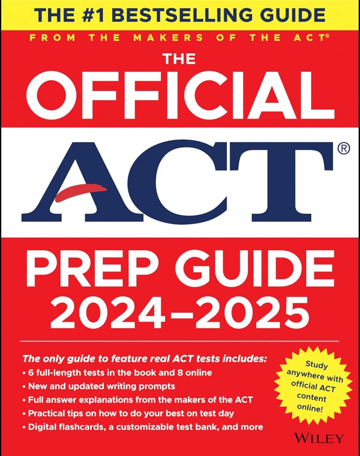 Official ACT Prep Guide 2024-2025 : Book + 9 Practice Tests + 400 Digital…