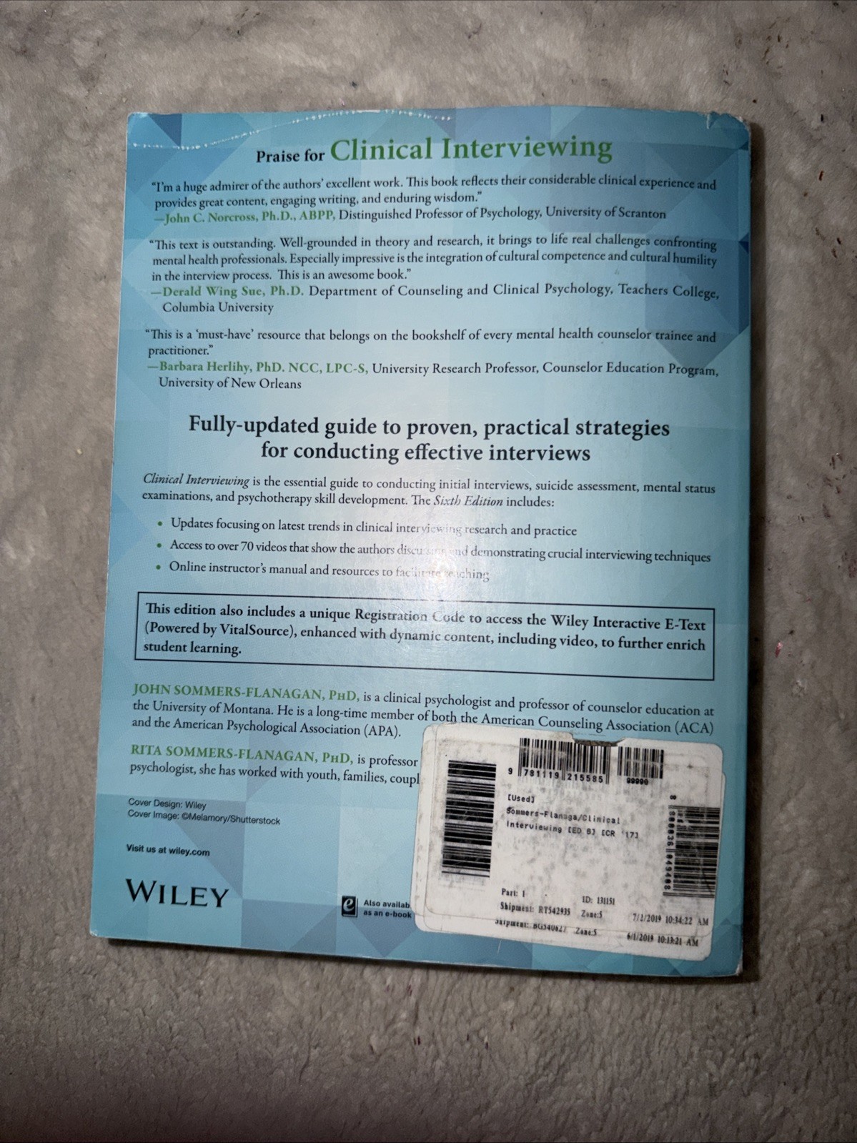 Clinical Interviewing, Sommers-Flanagan, John, Acceptable Book
