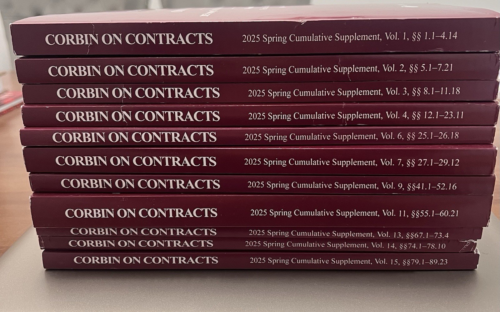 Lexis Nexis, Corbin On Contracts, 2025 Spring Cumulative Supplement Vol 1-15