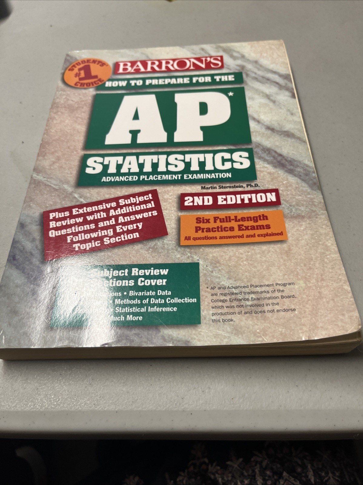AP – Statistics : Advanced Placement Test in Statistics by Martin Sternstein…