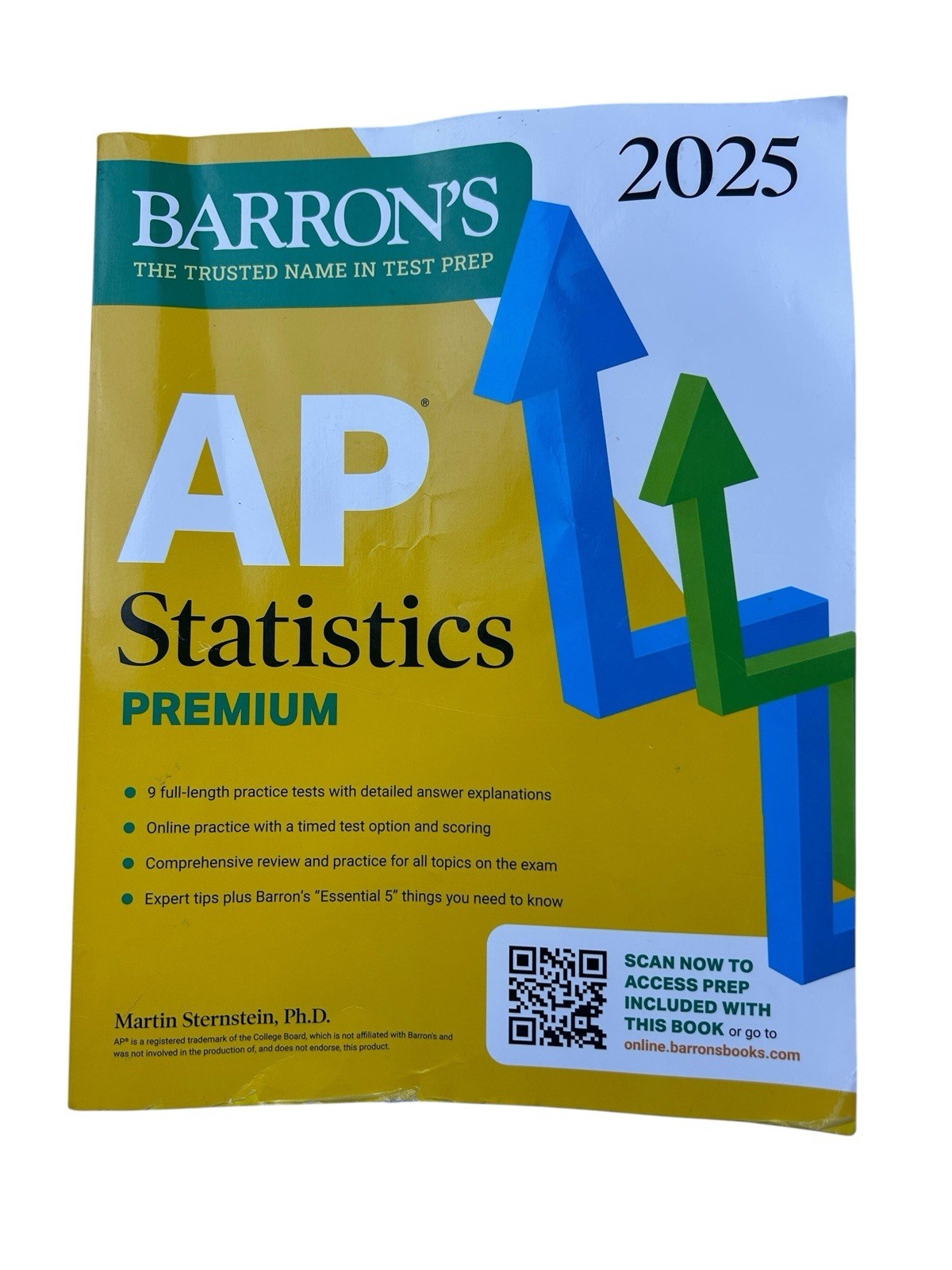 AP Statistics Premium, 2025: – Paperback, by Barron’s Educational Series; – Good