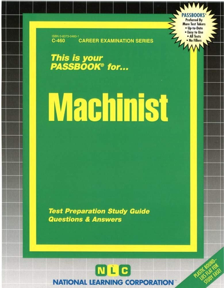 Machinist Passbook Civil Service Test Guide Exam Prep Study Book Career Aid