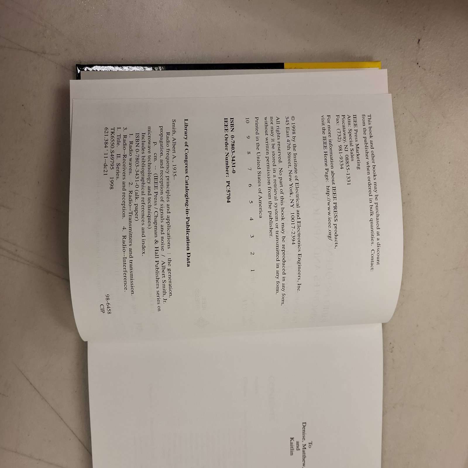 Radio Frequency Principles and Applications Albert A Smith Jr IEEE Press RF Book