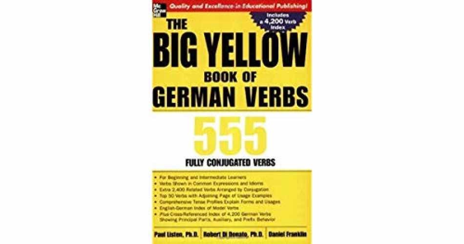 The Big Yellow Book of German – Paperback, by Listen Paul; Di – Acceptable n