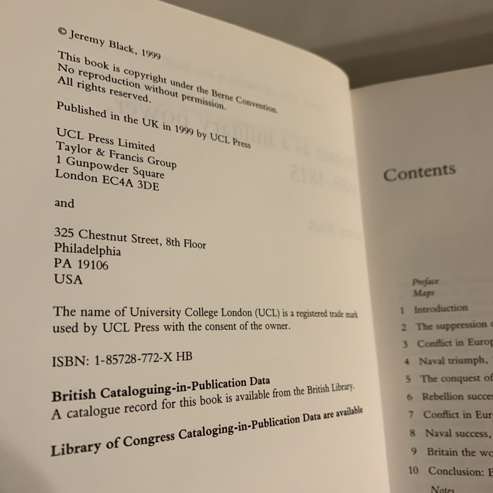 Britain As A Military Power 1688-1815 Hardcover, by Black Professor Jeremy