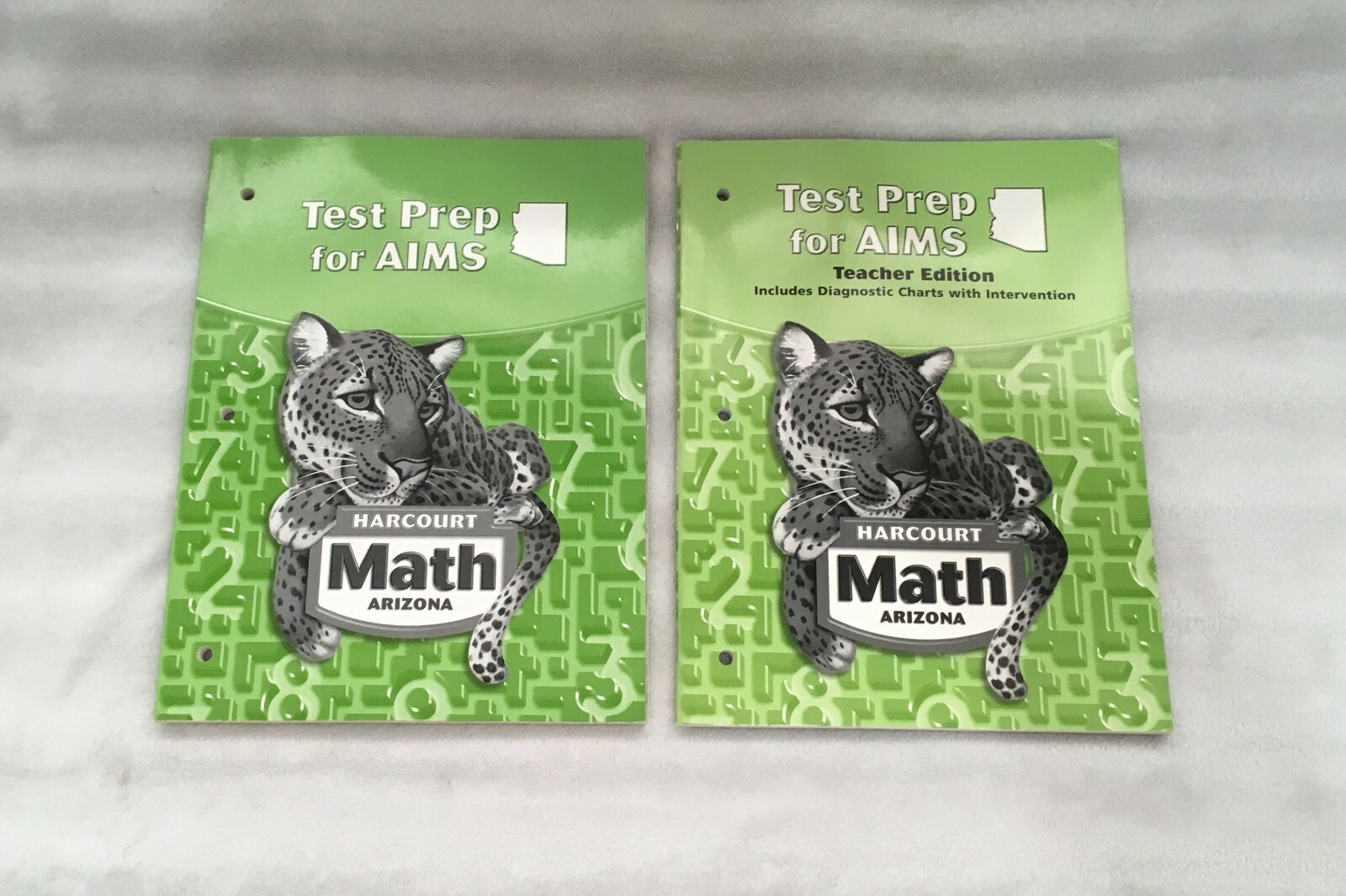 HARCOURT MATH TEST PREP FOR AIMS (ARIZONA) WORKBOOK & TEACHER’S EDITION / GR 5