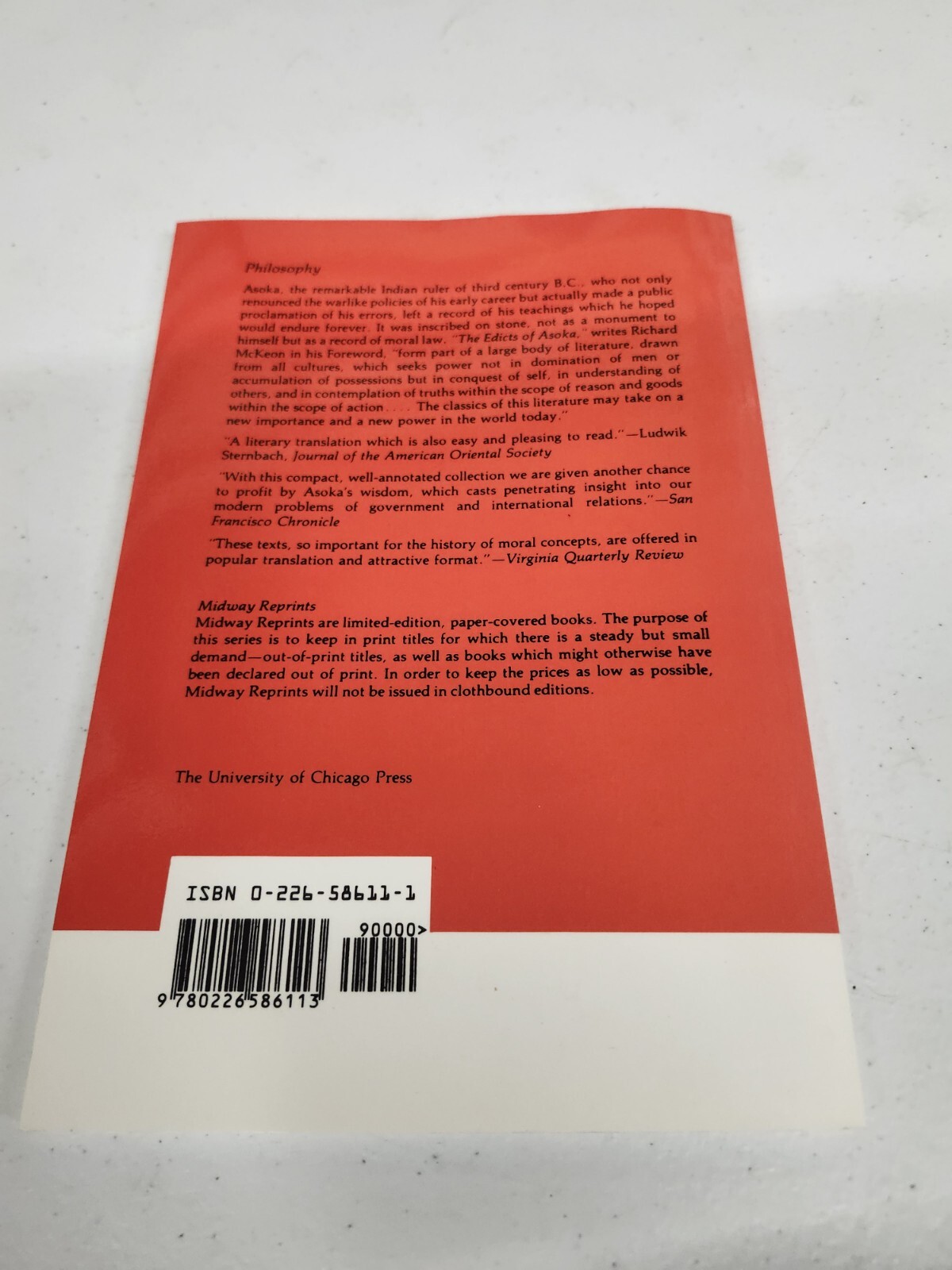 Edicts of Asoka Paperback N. A. Nikam