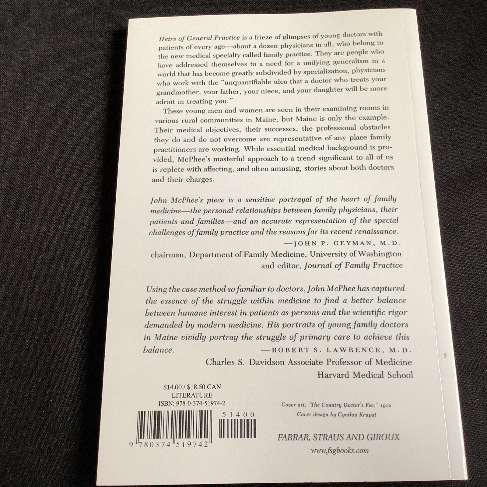 Heirs of General Practice by John McPhee (1986 Trade Paperback) – AS NEW!!