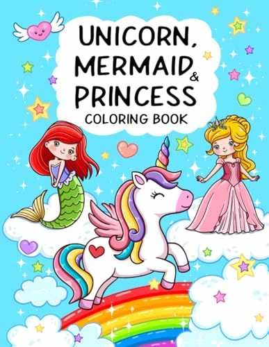 Unicorn, Mermaid & Princess: – Paperback, by Little Cat Press – Acceptable n