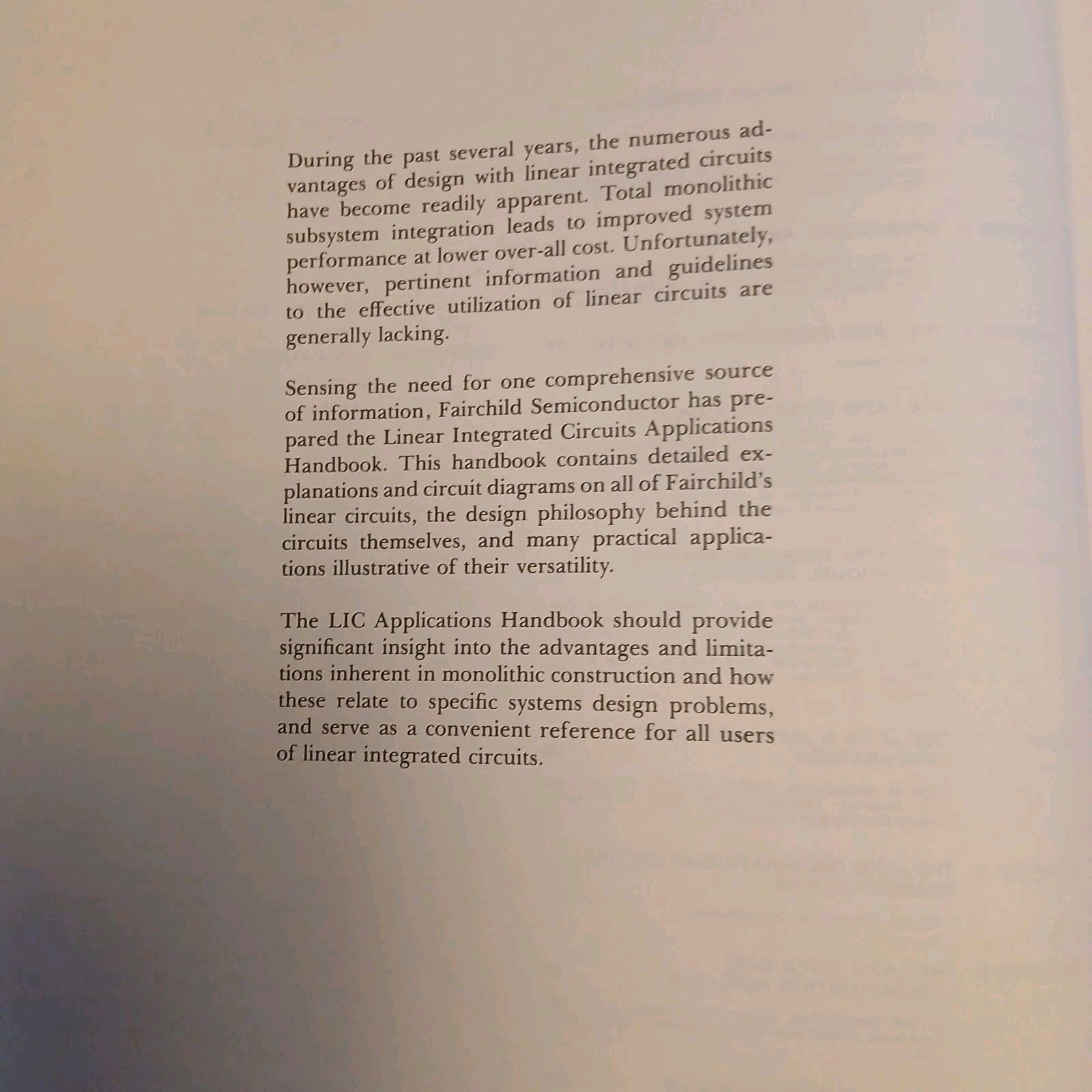 1967 Fairchild Semiconductor Linear Intergrated Circuits Applications Handbook