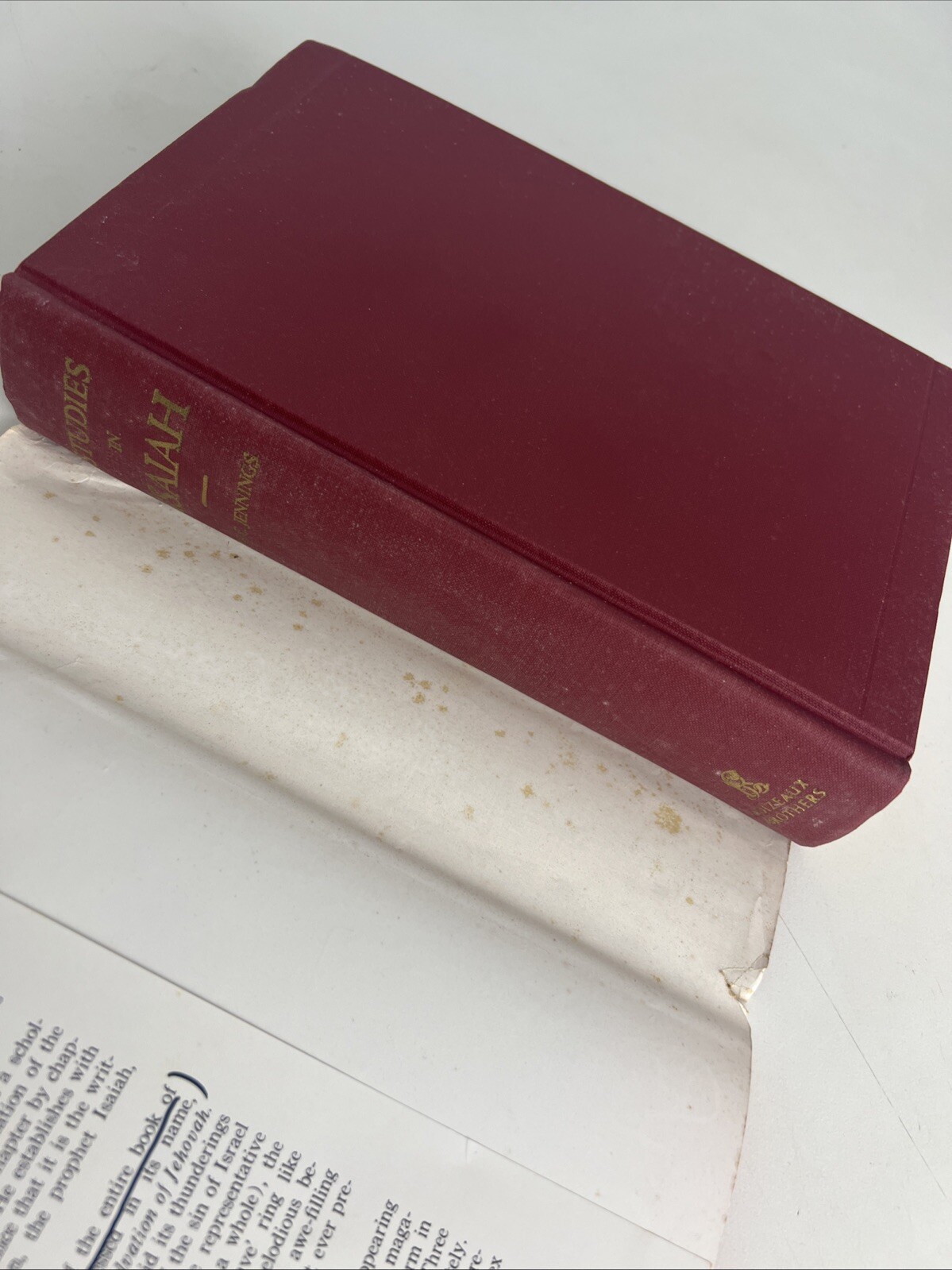Studies In Isaiah By FC Jennings – Hardback – Vintage 1966 VTG Book