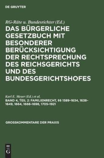 Familienrecht, ?? 1589-1634, 1638-1649, 1664, 1666-1698, 170…