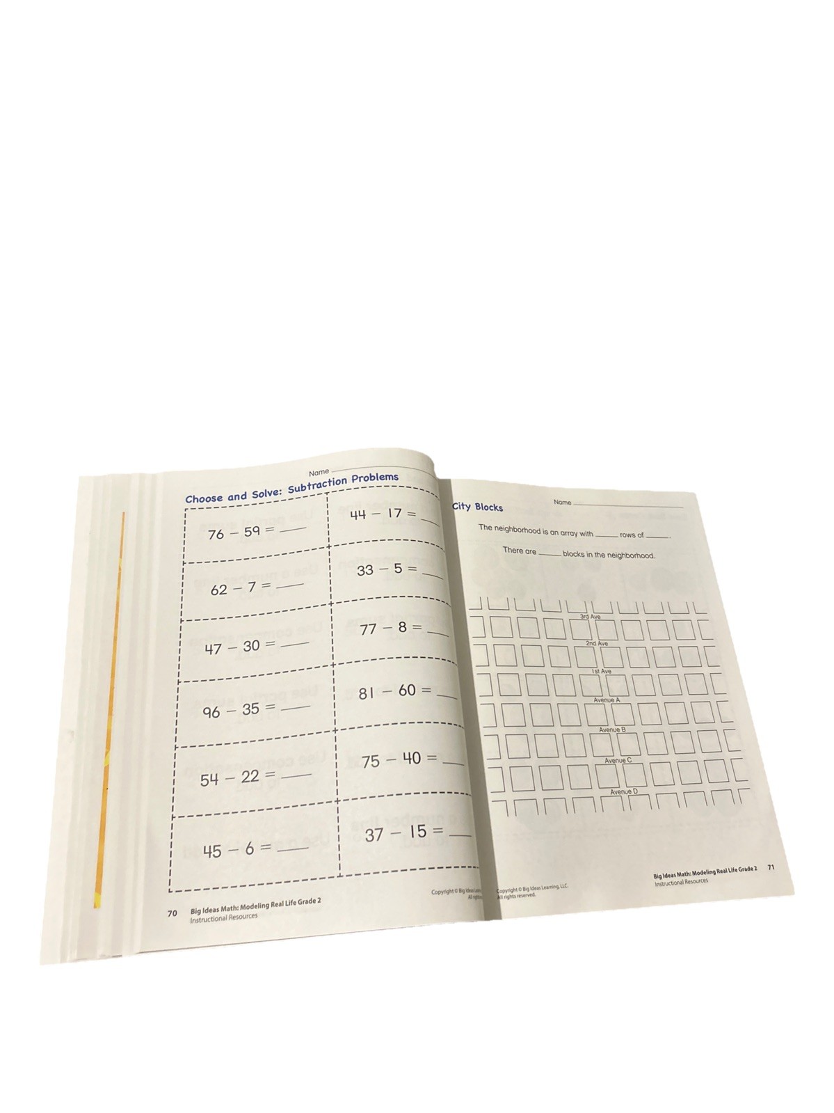 Big Ideas Math Modeling Real Life Grade 2 Instructional Resources Teacher Book