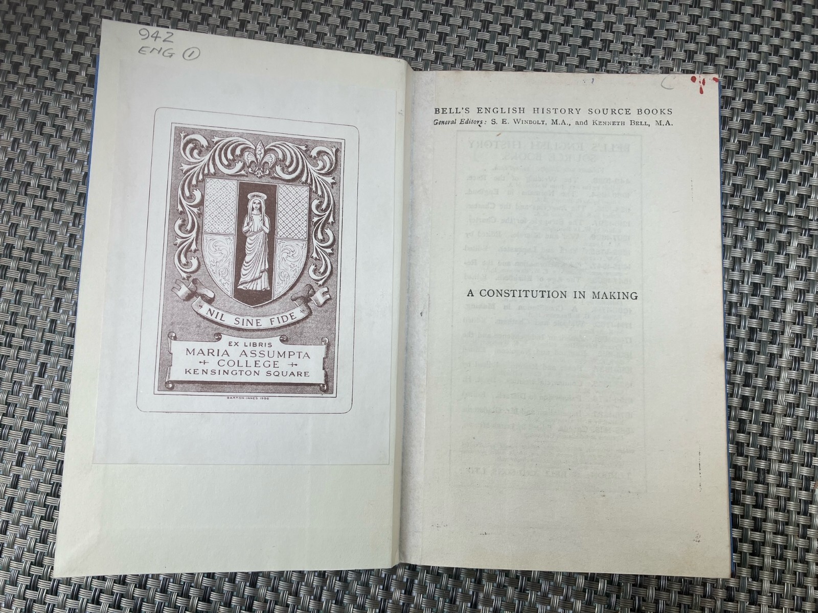 A Constitution in the Making by G.B. Perrett