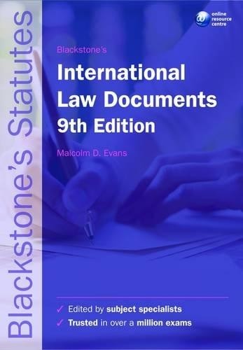 Blackstone’s International Law Documents (Blackstone’s Statute… Paperback Book