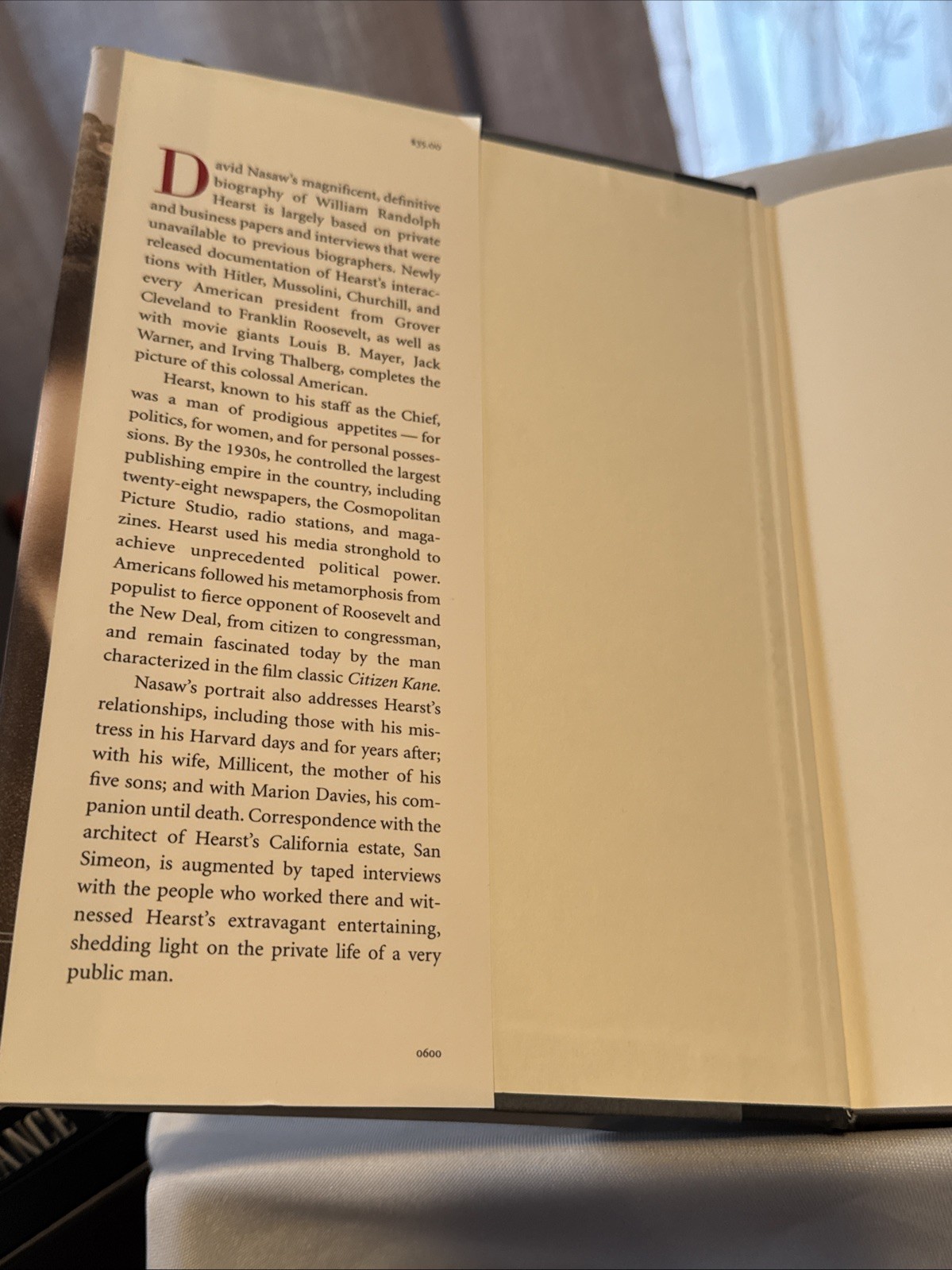 Chief | The Life of William Randolph Hearst | by David Nasaw | First Edition