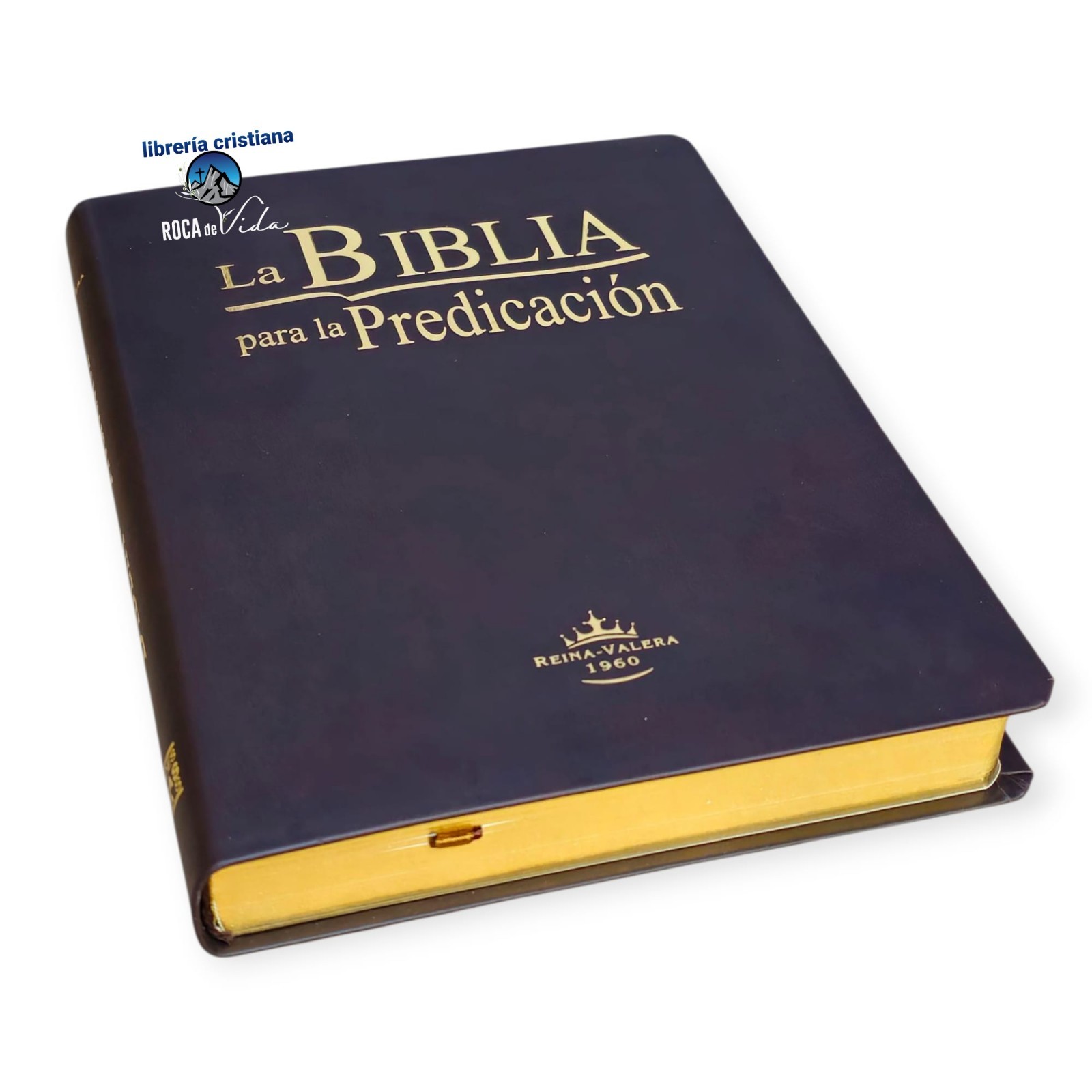 Biblia para la Predicación Pastoral Grande RVR,1960 imitación piel café oscuro