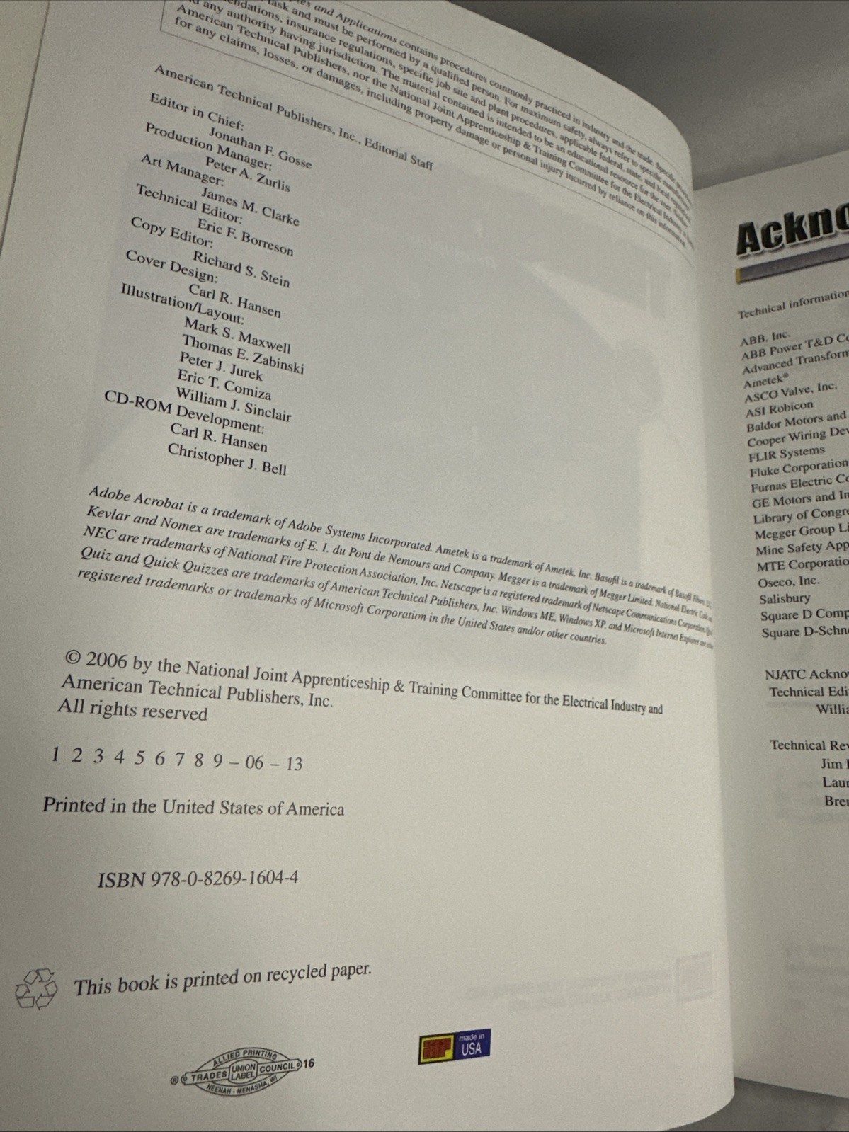 Transformer Principles and Applications Hardcover CD ROM Included ATP Book NJATC