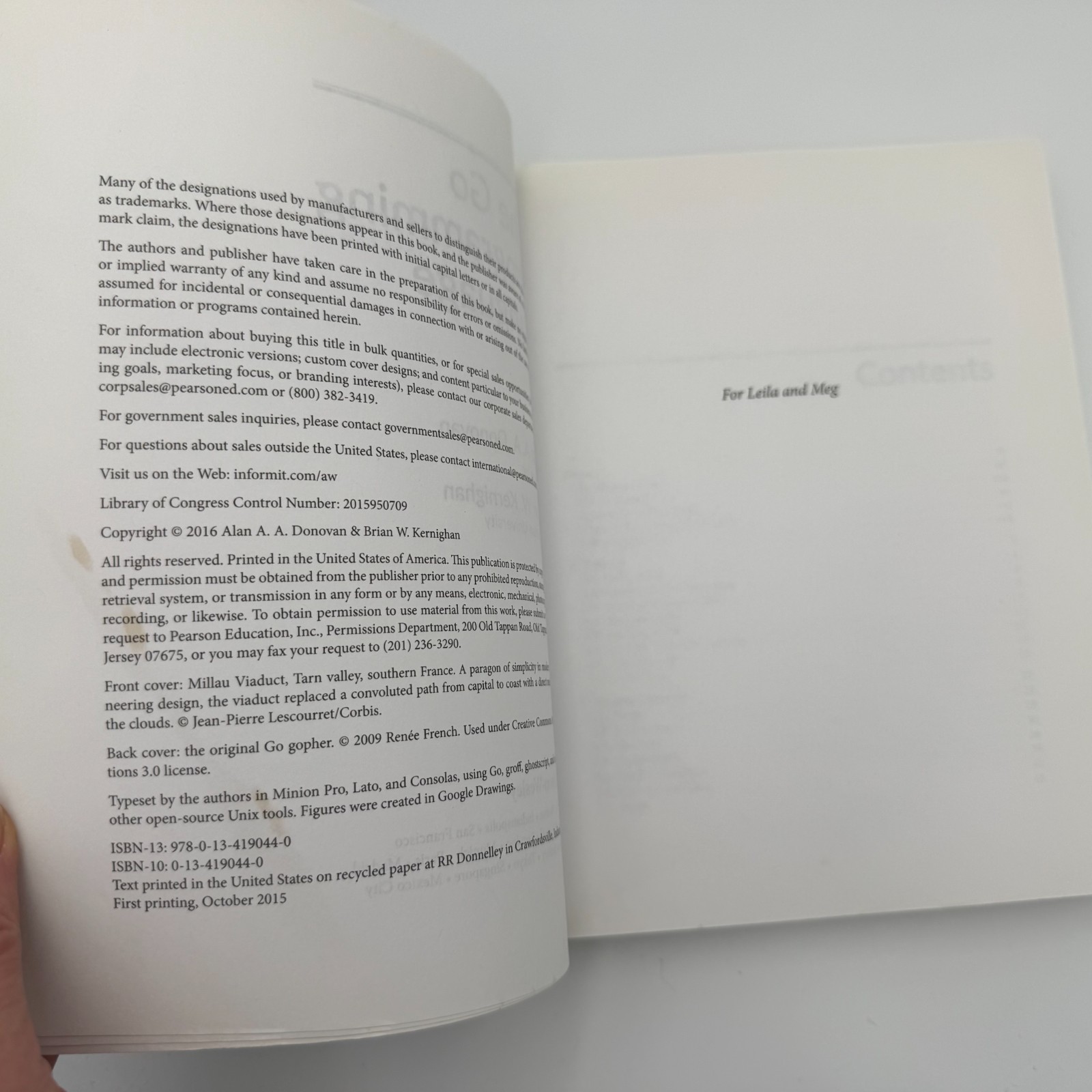 The Go Programming Language (Donovan, 2015) Addison-Wesley, Very Good Condition