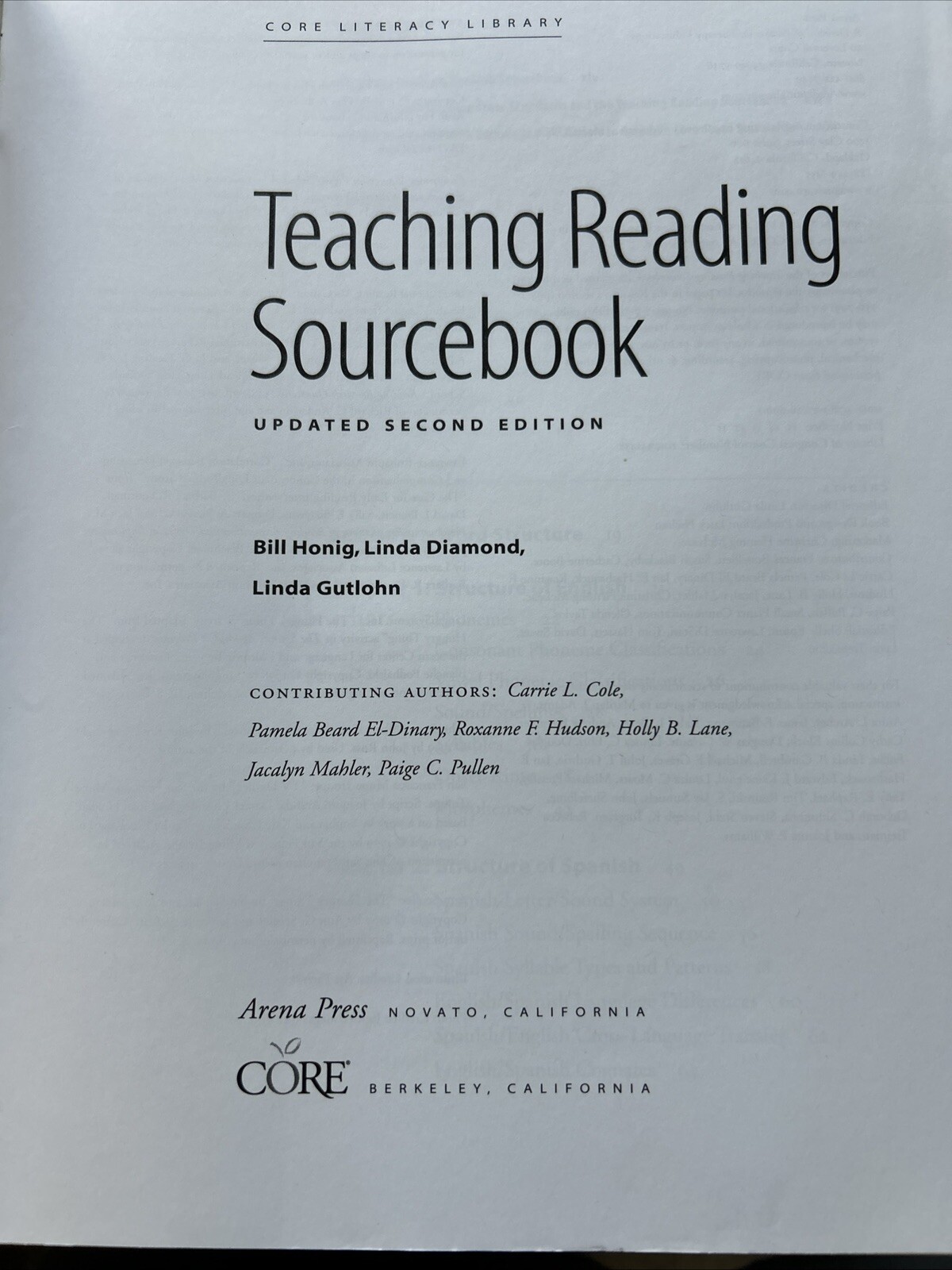 Teaching Reading Sourcebook Updated 2nd Edition by Linda Diamond, Bill Honig and
