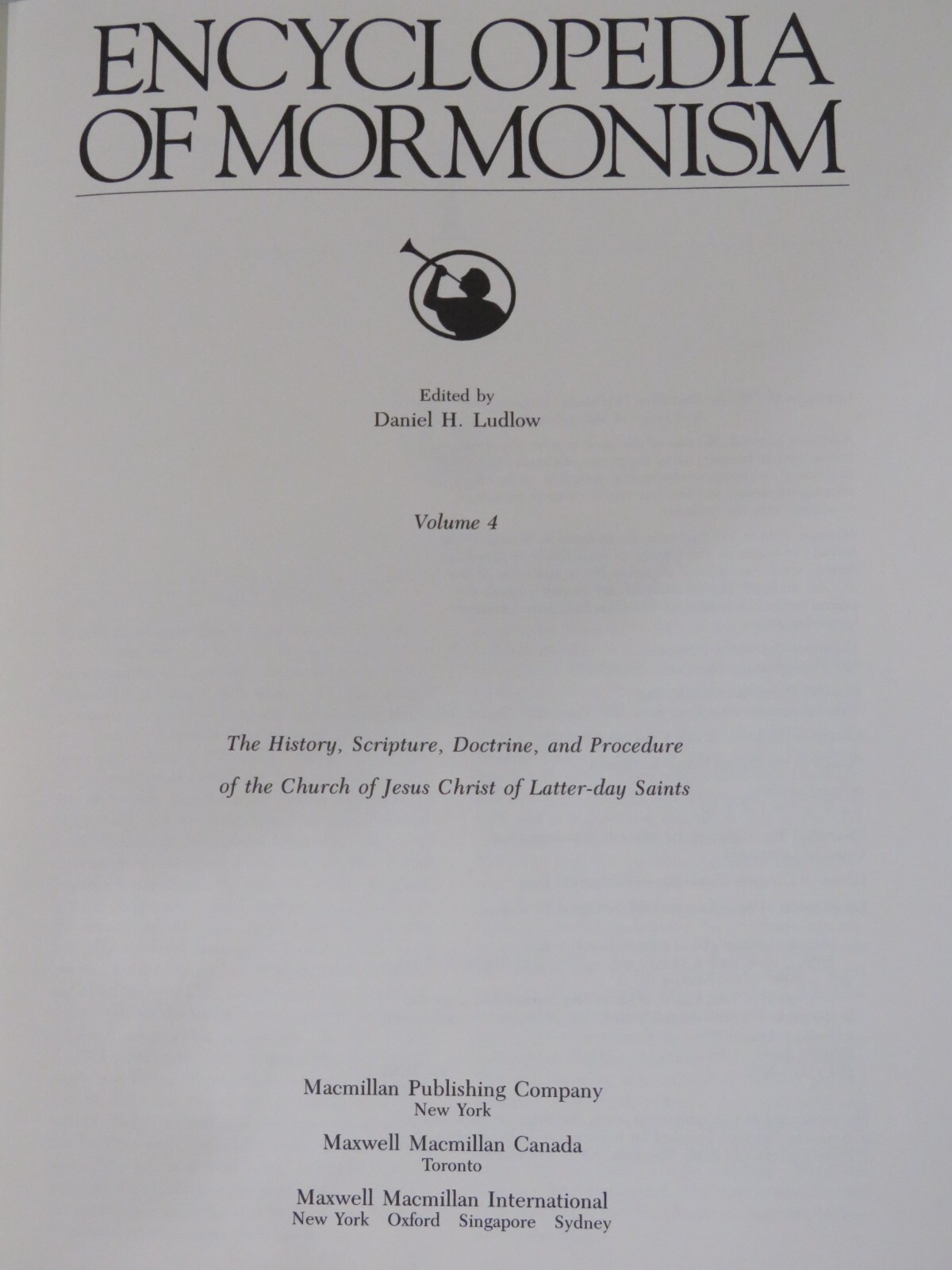LDS Book Lot “Encyclopedia of Mormonism” 1992 Daniel H. Ludlow