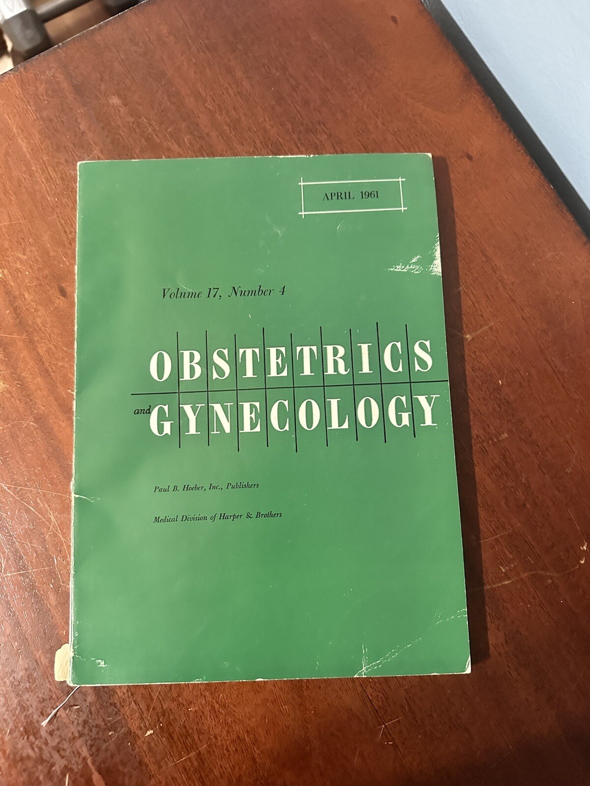 Obstetrics and Gynecology Journal Vol 17 No 4 Paul Hoeber April 1961 ** FLAWS
