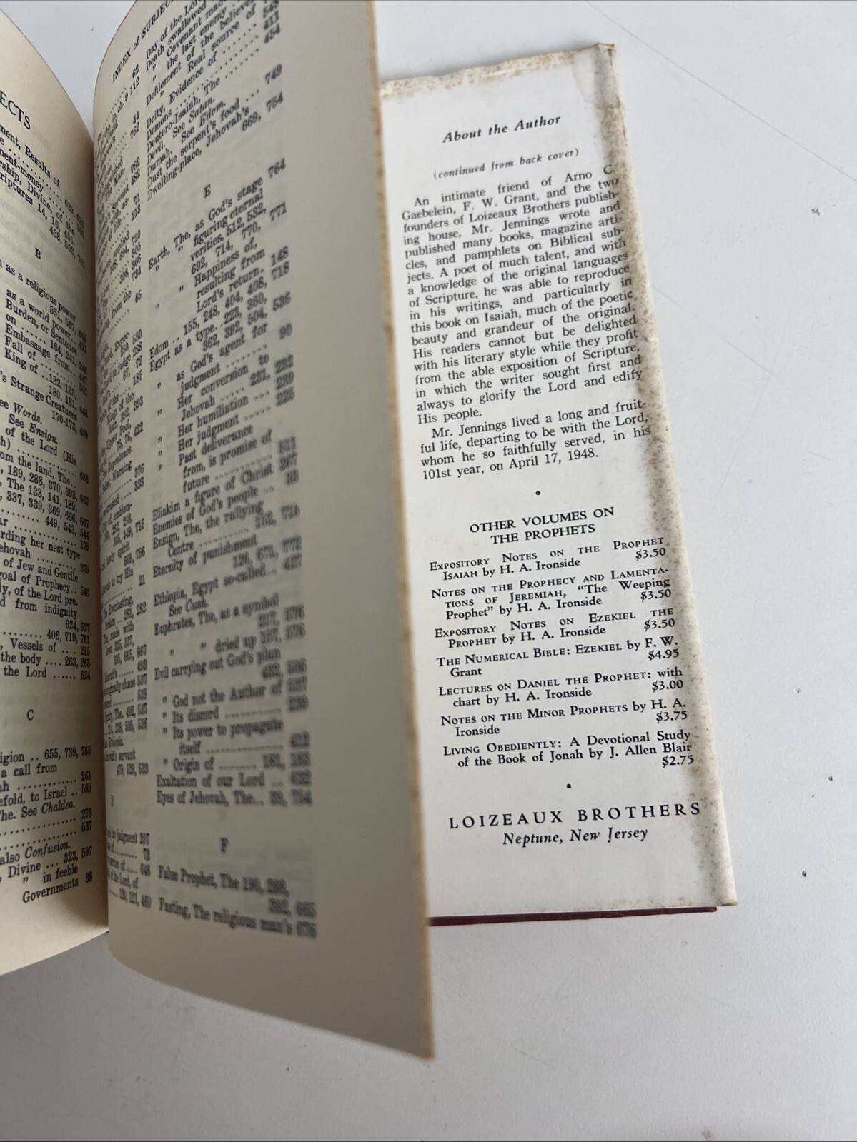 Studies In Isaiah By FC Jennings – Hardback – Vintage 1966 VTG Book