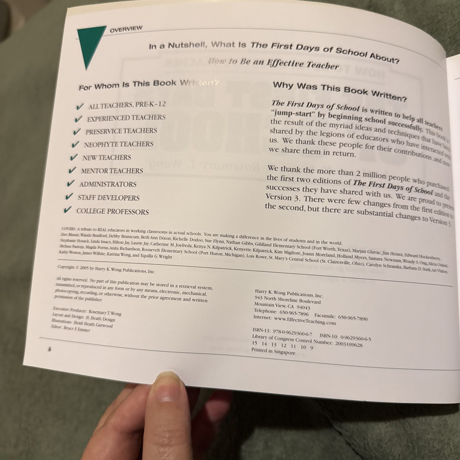The First Days of School How to Be an Effective Teacher Harry & Rosemary Wong