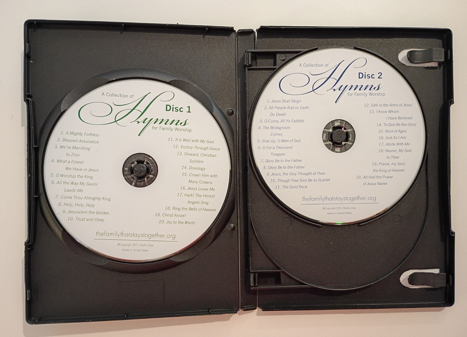 Hymns For Family Worship CD Set Only Christian Church Music History Homeschool