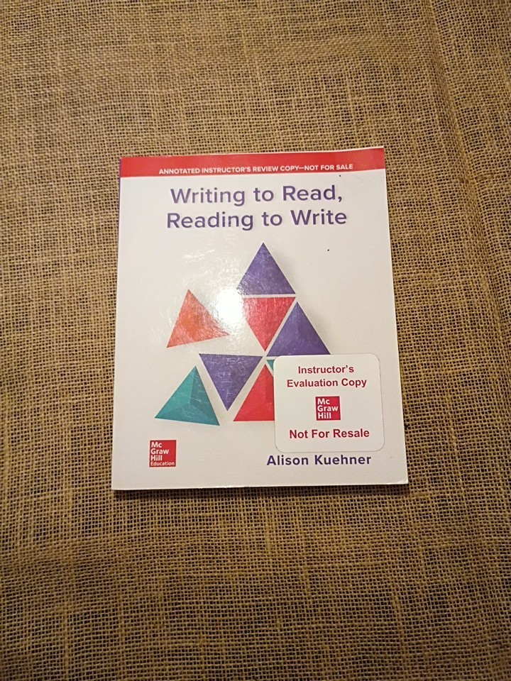 Writing to Read, Reading to Write – Alison Kuehner (2020, Annotated Instructor)