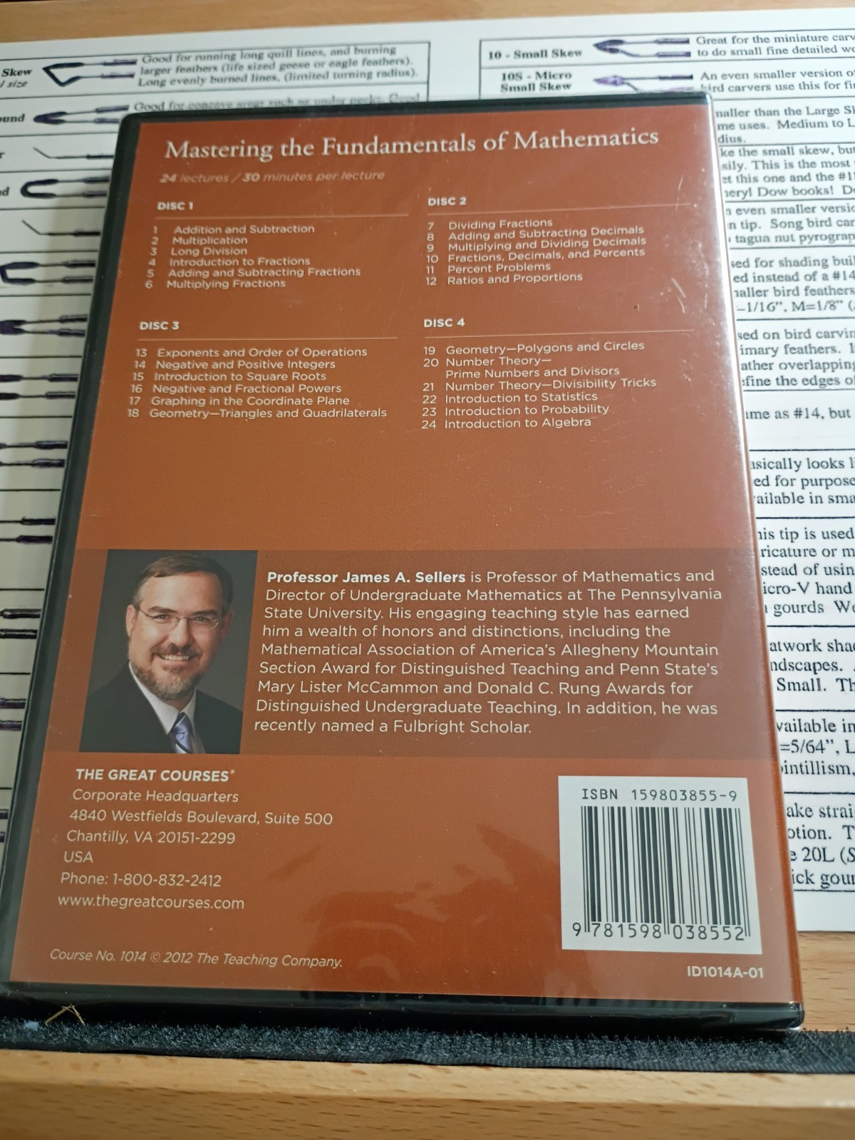 The Great Courses: Mastering the Fundamentals of Mathematics – 4 DVDs + GB